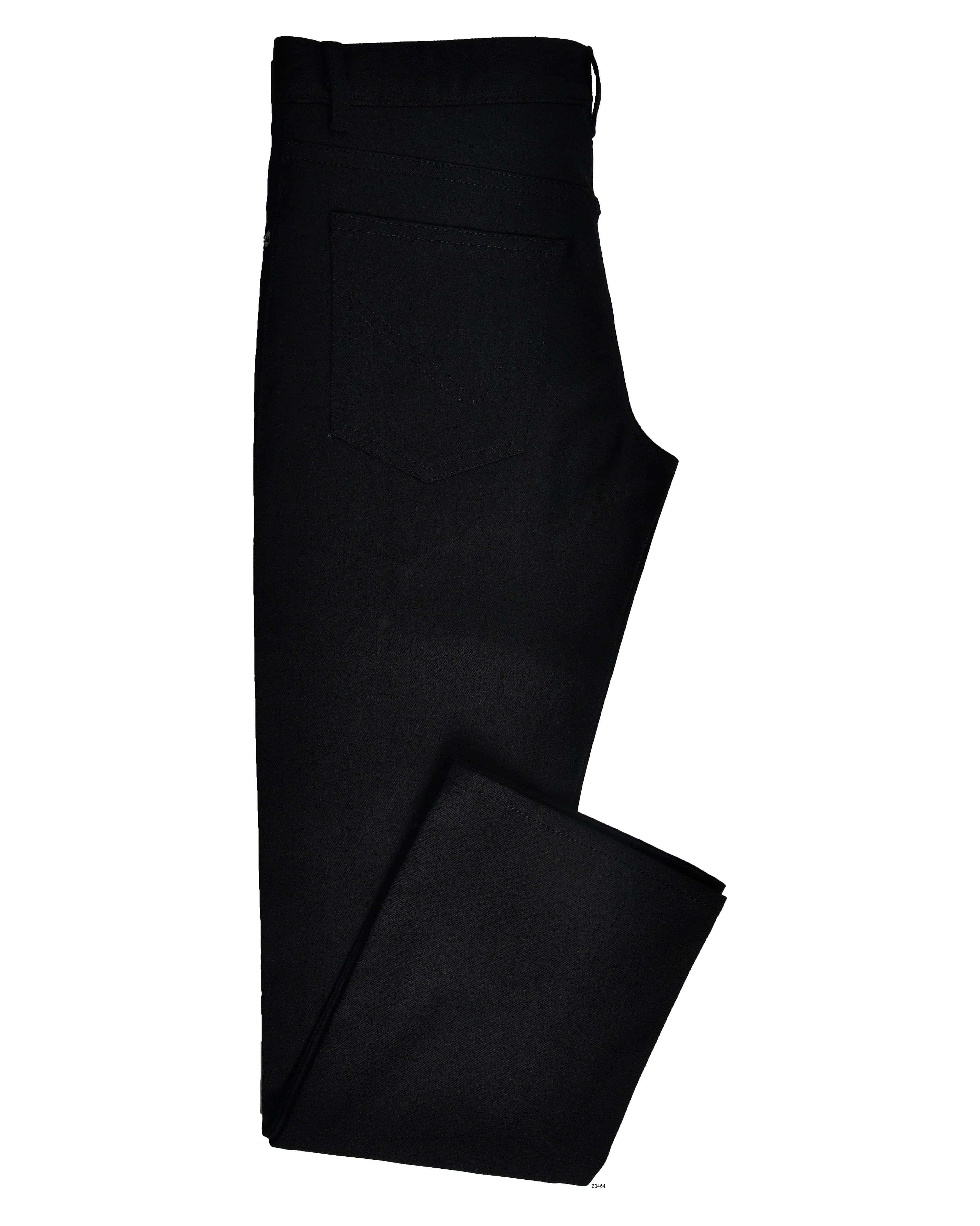 Raw Hem Design Black Jeans