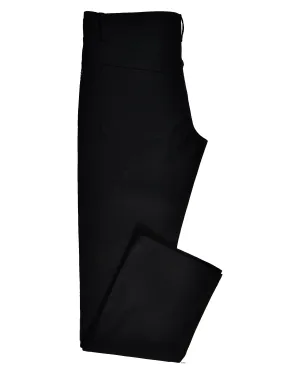 Raw Hem Design Black Jeans