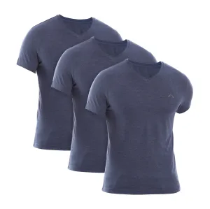 Sporty Vibe MEN??S BLUE COTTON RICH V-NECK TSHIRT (SLIM FIT) - 3 PK