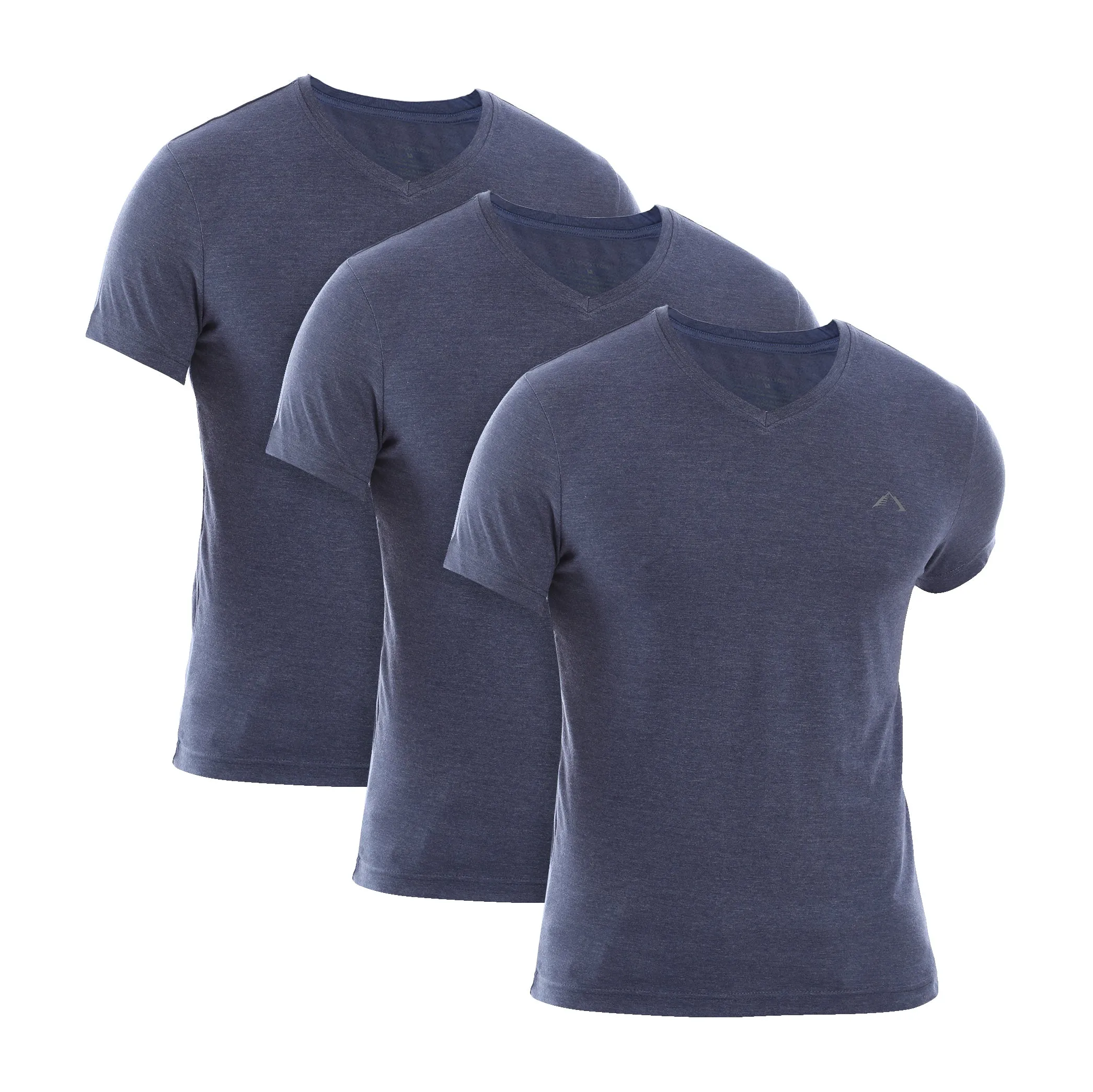 Breathable apparel Stylish Wearable MEN??S BLUE COTTON RICH V-NECK TSHIRT (SLIM FIT) - 3 PK