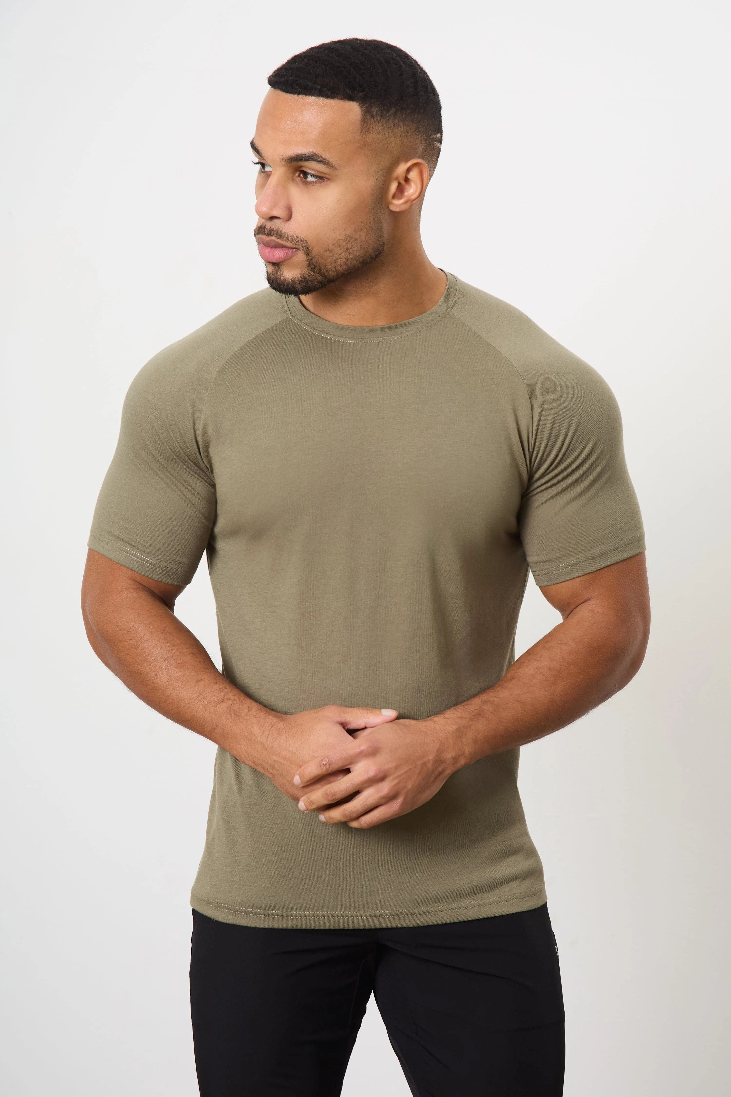 Essential Training Top in Khaki comfortable top