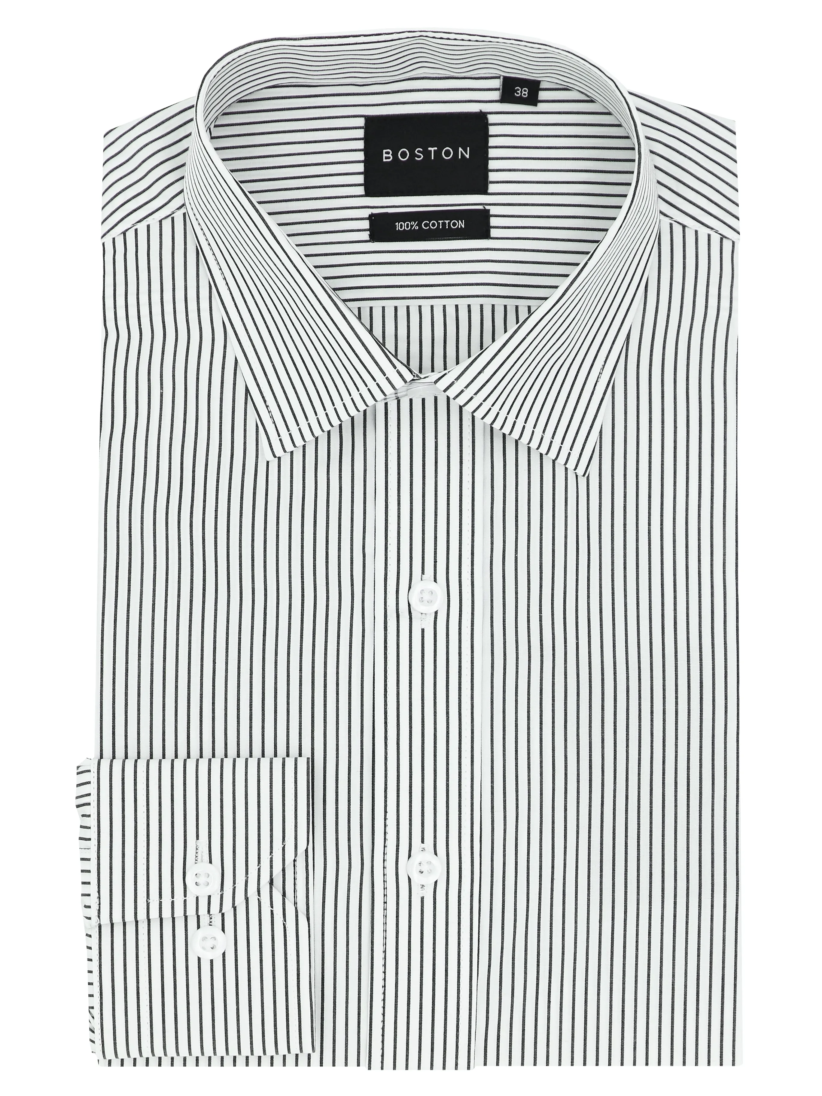 Abstract print Liberty Business Black Pinstripe Shirt