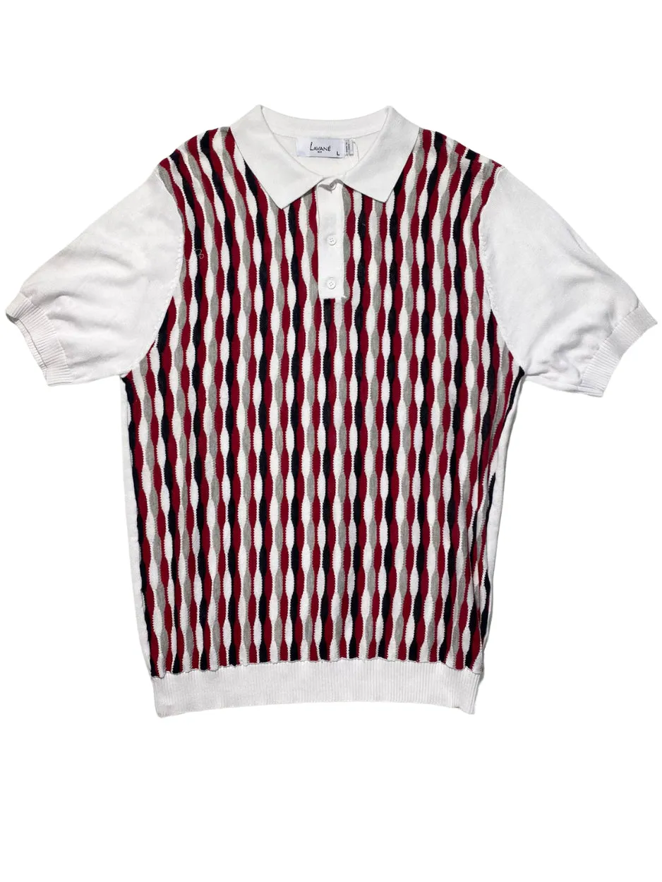 Outdoor Wear Moisture wicking Lavane Mens White Cotton Rayon Blend Short Sleeve Knit Casual Shirt