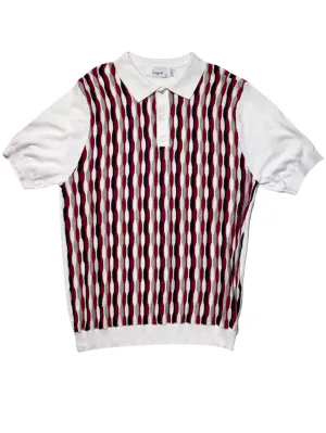 All Day Comfort Luxe Apparel Lavane Mens White Cotton Rayon Blend Short Sleeve Knit Casual Shirt