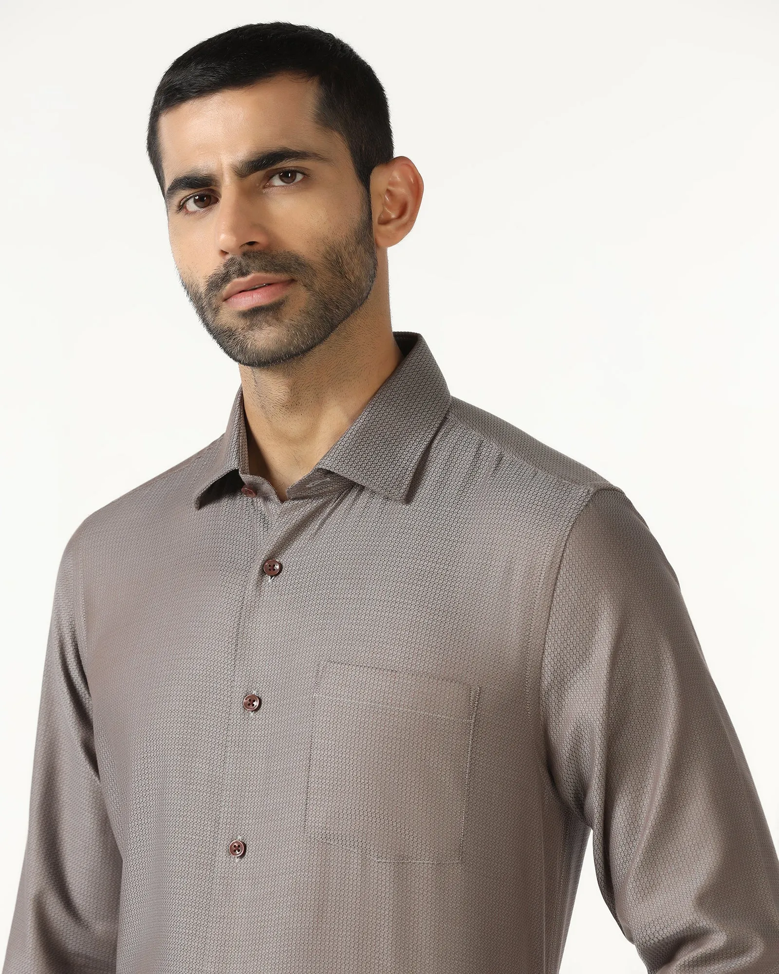 Tan Textured Shirt - Recite Athletic Look