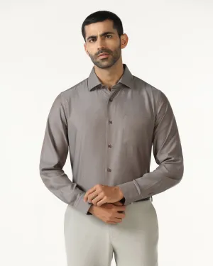 Tan Textured Shirt - Recite Brunch Outfit