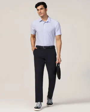 TechPro Slim Fit B-91 Formal Navy Solid Trouser - Sonet WindproofLayer Air Circulation