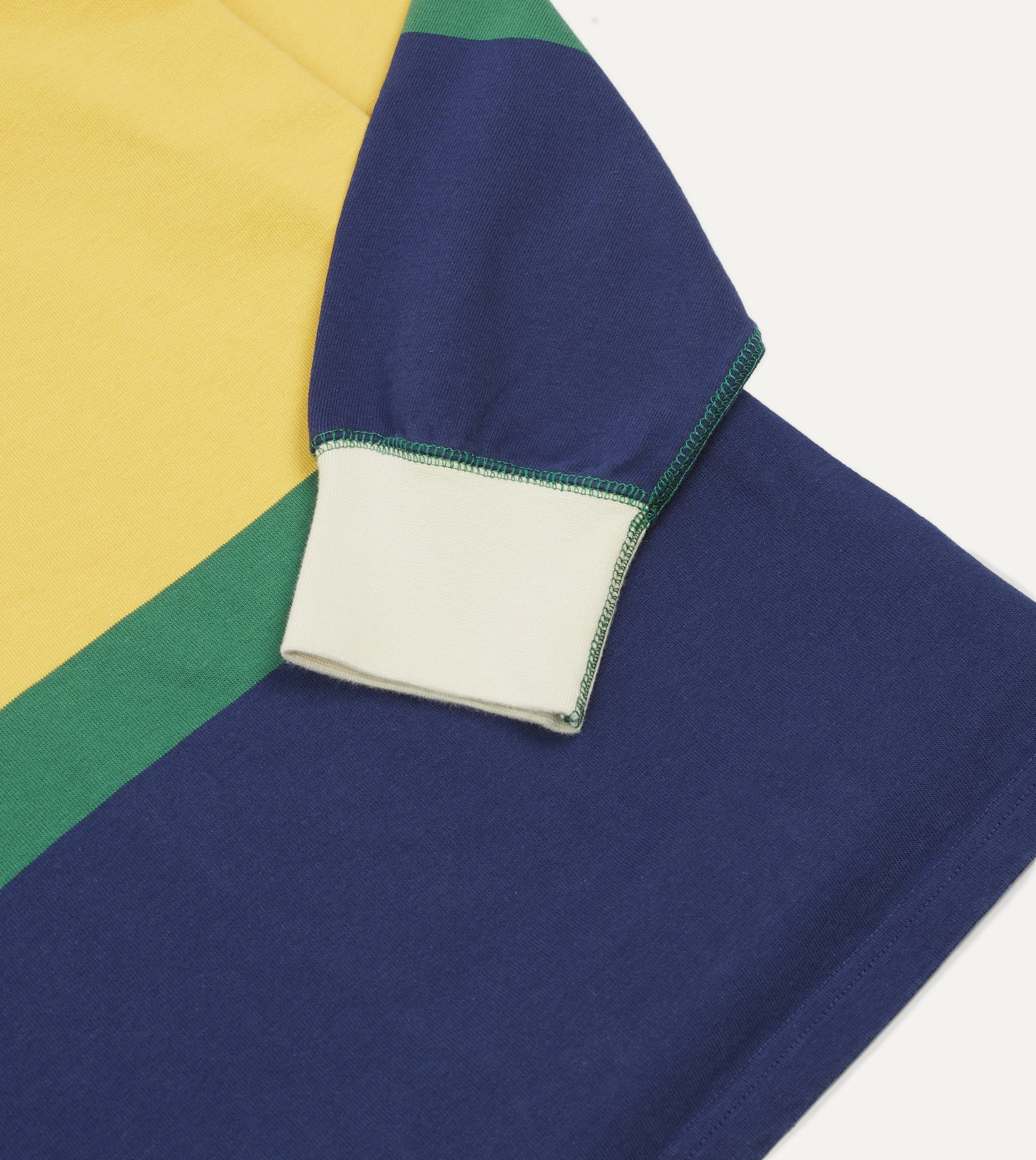 Fashion Statement Winter Layering Pink, Green, Yellow and Navy Multi Stripe Cotton Rugby Shirt