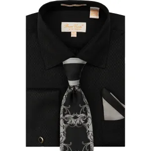 BRUNO CONTE SHIRT & TIE SET/Bc1174 Trend-Driven Non Irritating Seams