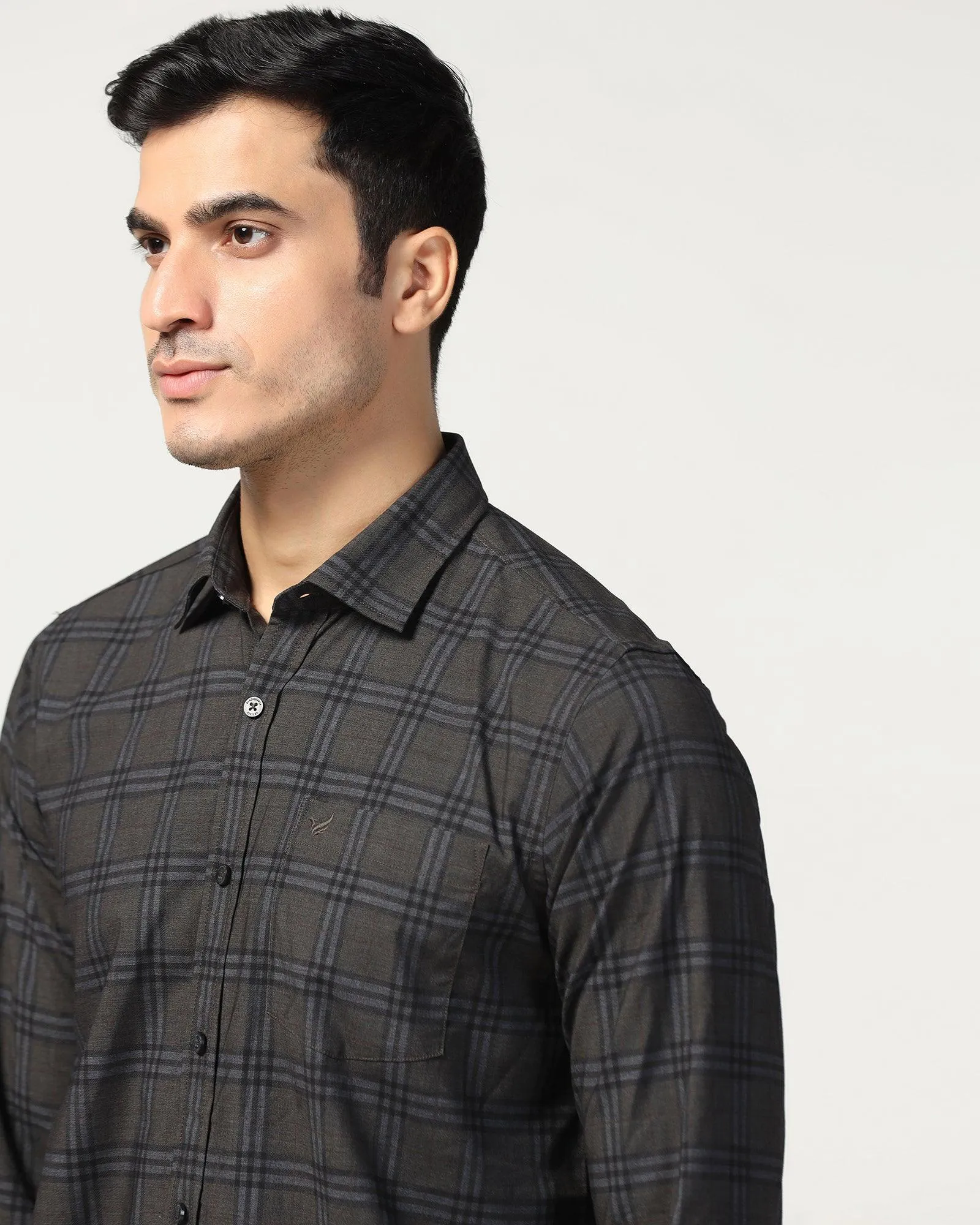 Weekend Adventure Casual Beige Check Shirt - Korio