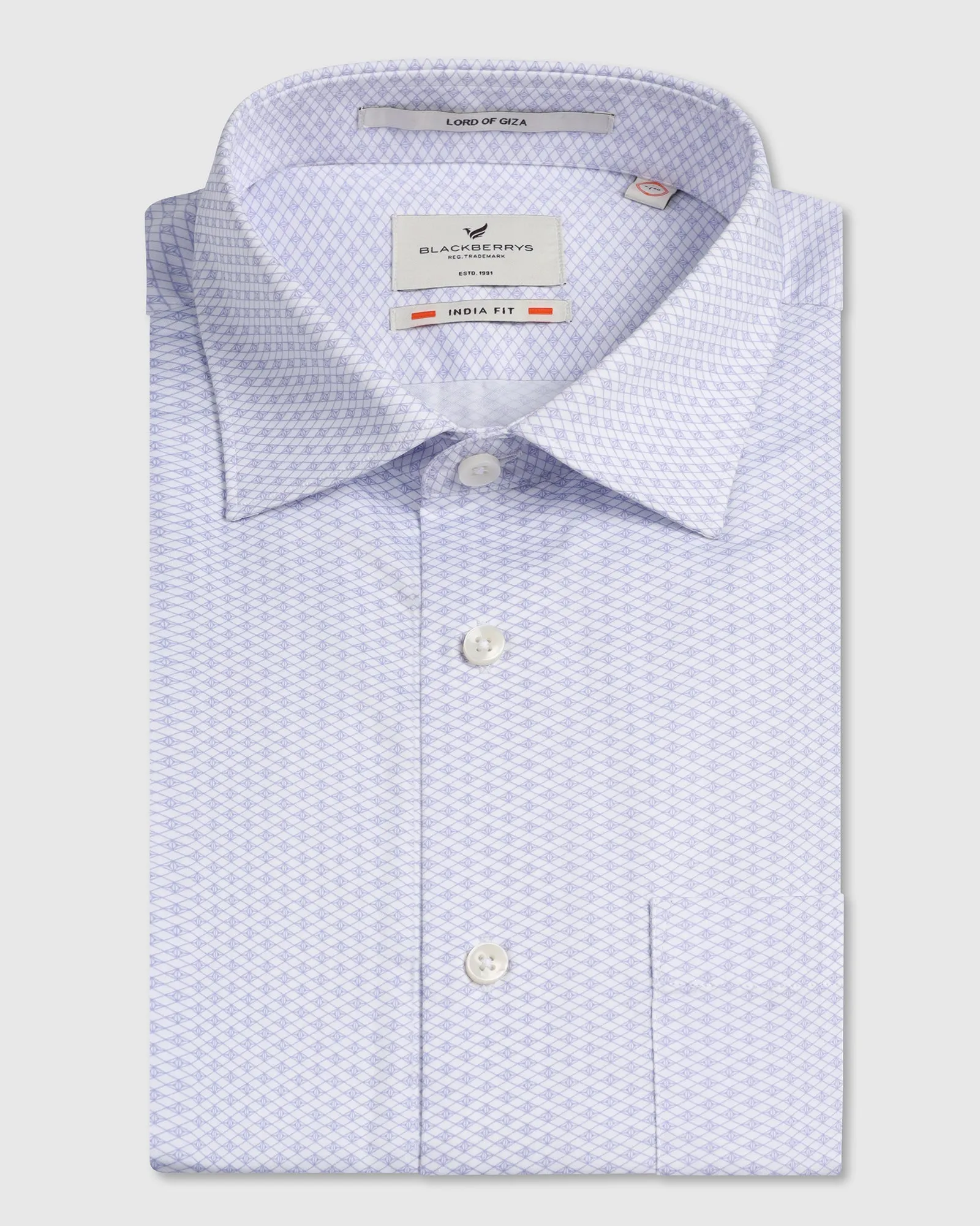 Functional Wear Seamless Shoulder Construction White Printed Shirt - Radio