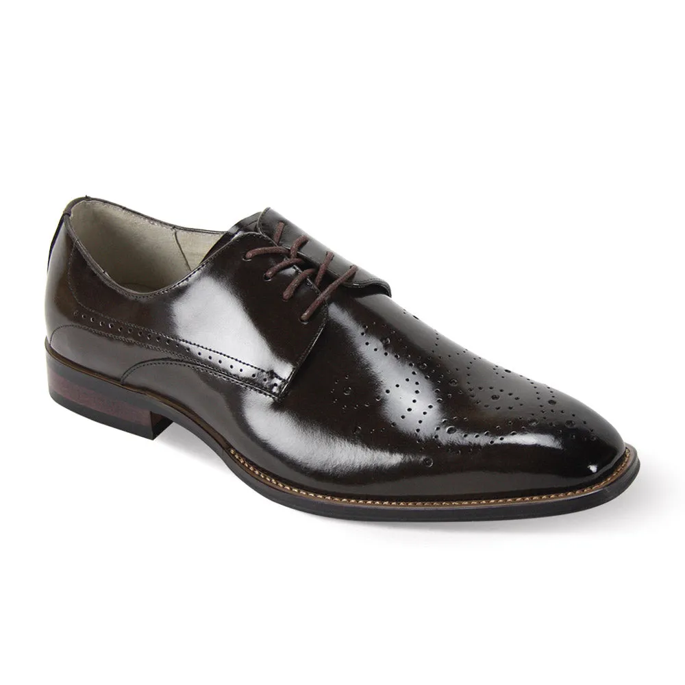 Giovanni Brown Leather Oxford Shoe Evening Plans Neutral Shade