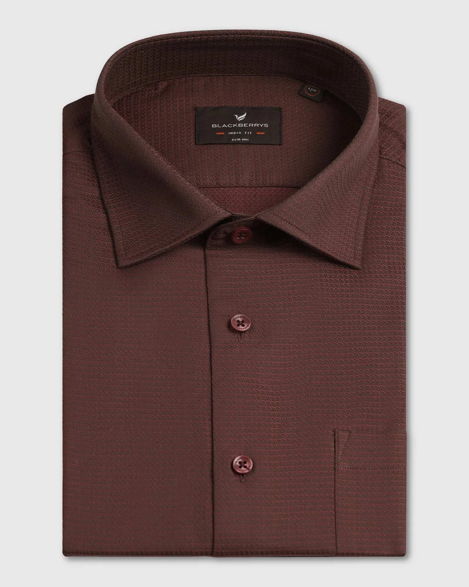 Everyday Essential All Day Comfort Tech Rust Textured Shirt - Recite