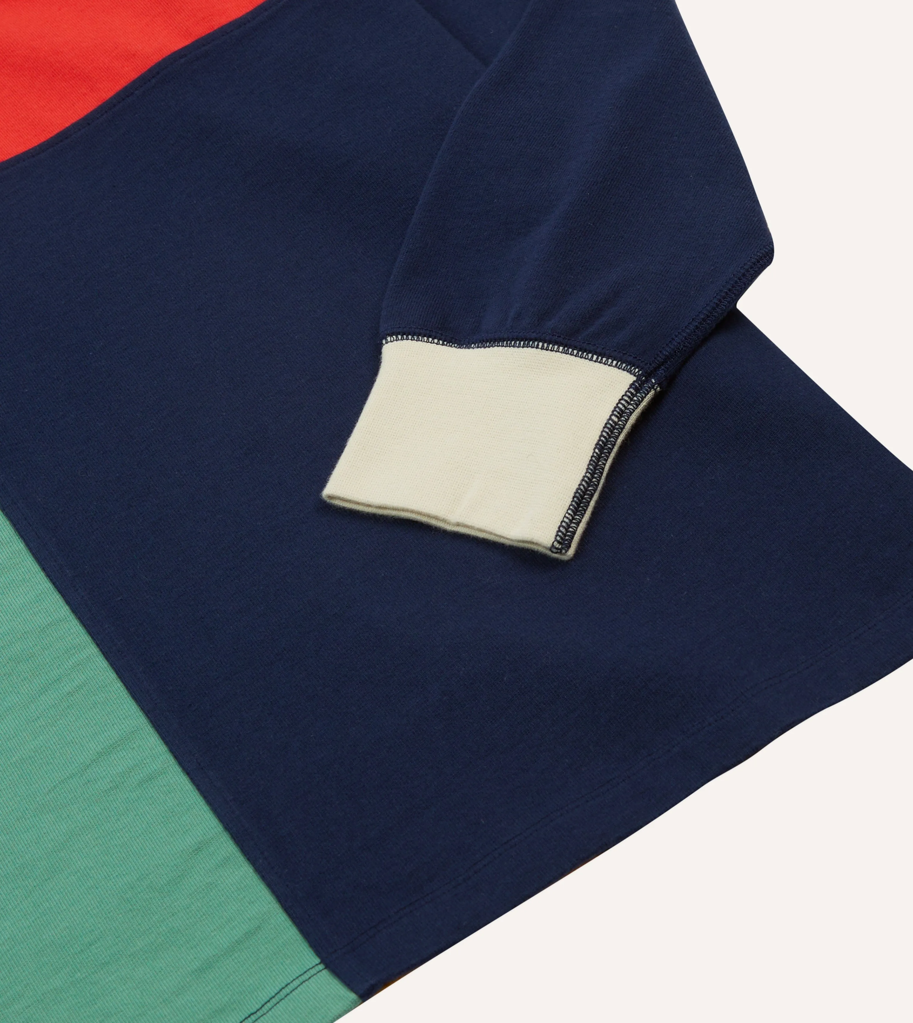 Multi Panelled Cotton Rugby Shirt Fade Resistant Formula Flatlock stitching