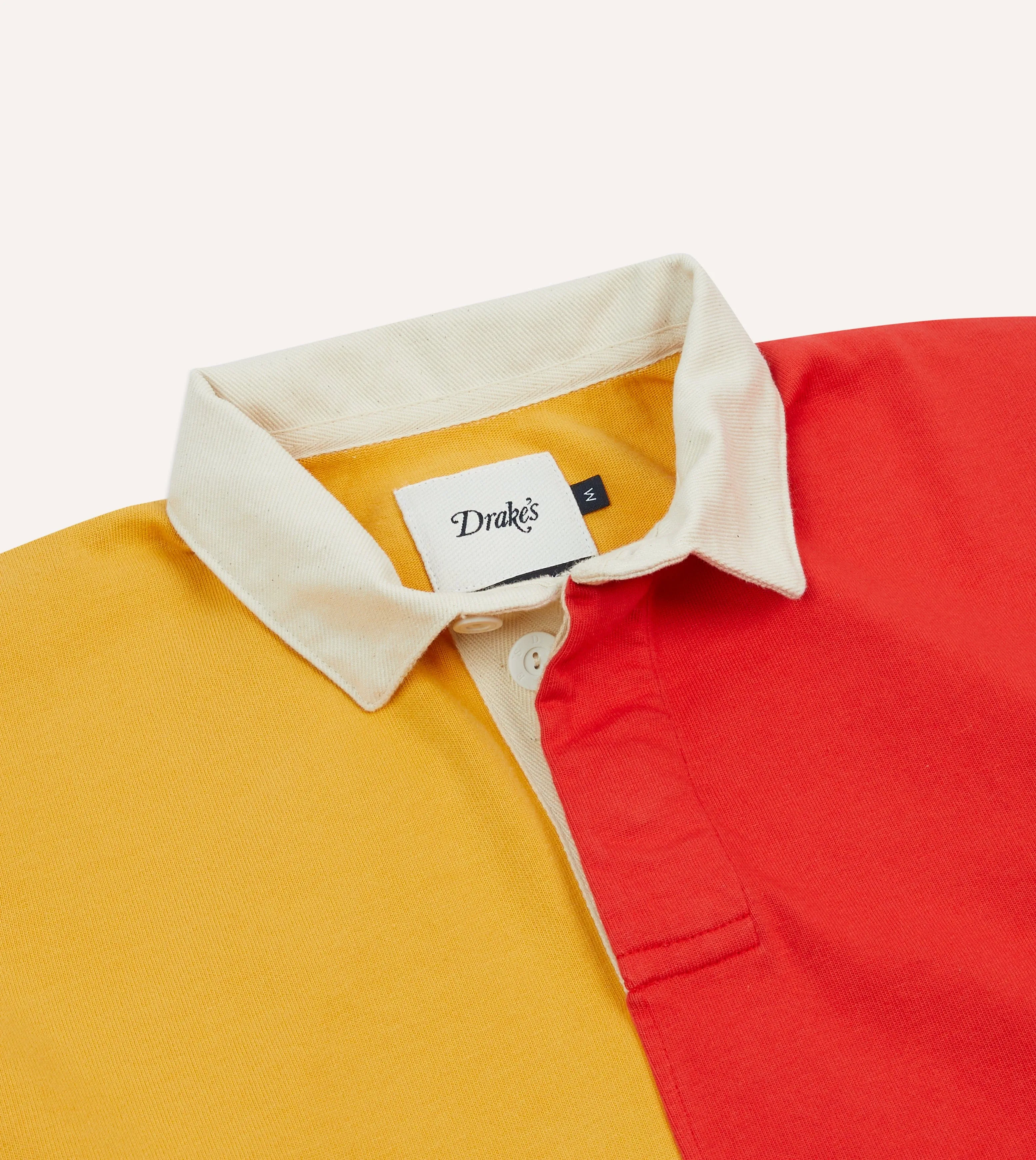 Multi Panelled Cotton Rugby Shirt Organic Cotton Casual Comfort