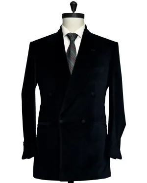 MoistureWickingTechnology Odor Control Treatment Dugdale Cotton Black Velvet Double Breasted Jacket