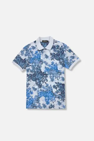 Drailes Printed Pique Polo Classic Top Fashion Forward