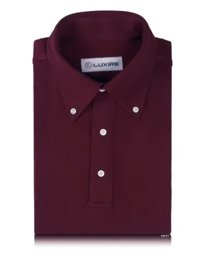 Plain Maroon Polo T-Shirt Youthful Appeal Sporty Look