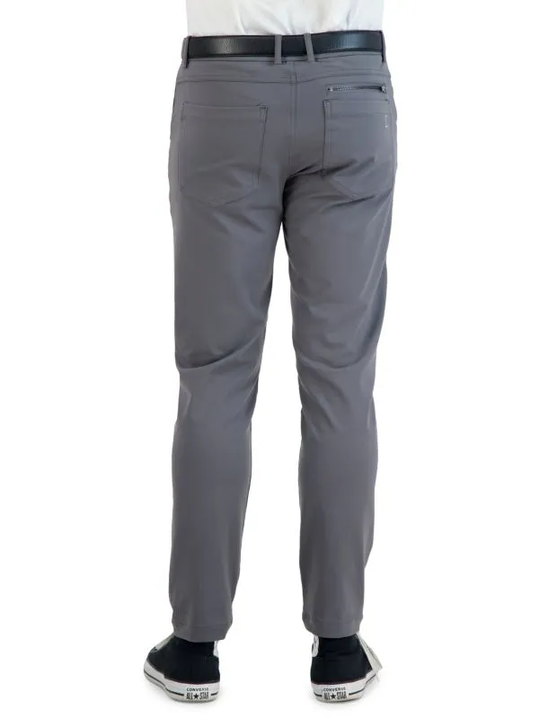 Chilly Day Comfort Stretch Motion Levinas Grey Performance Tech Stretch Pants