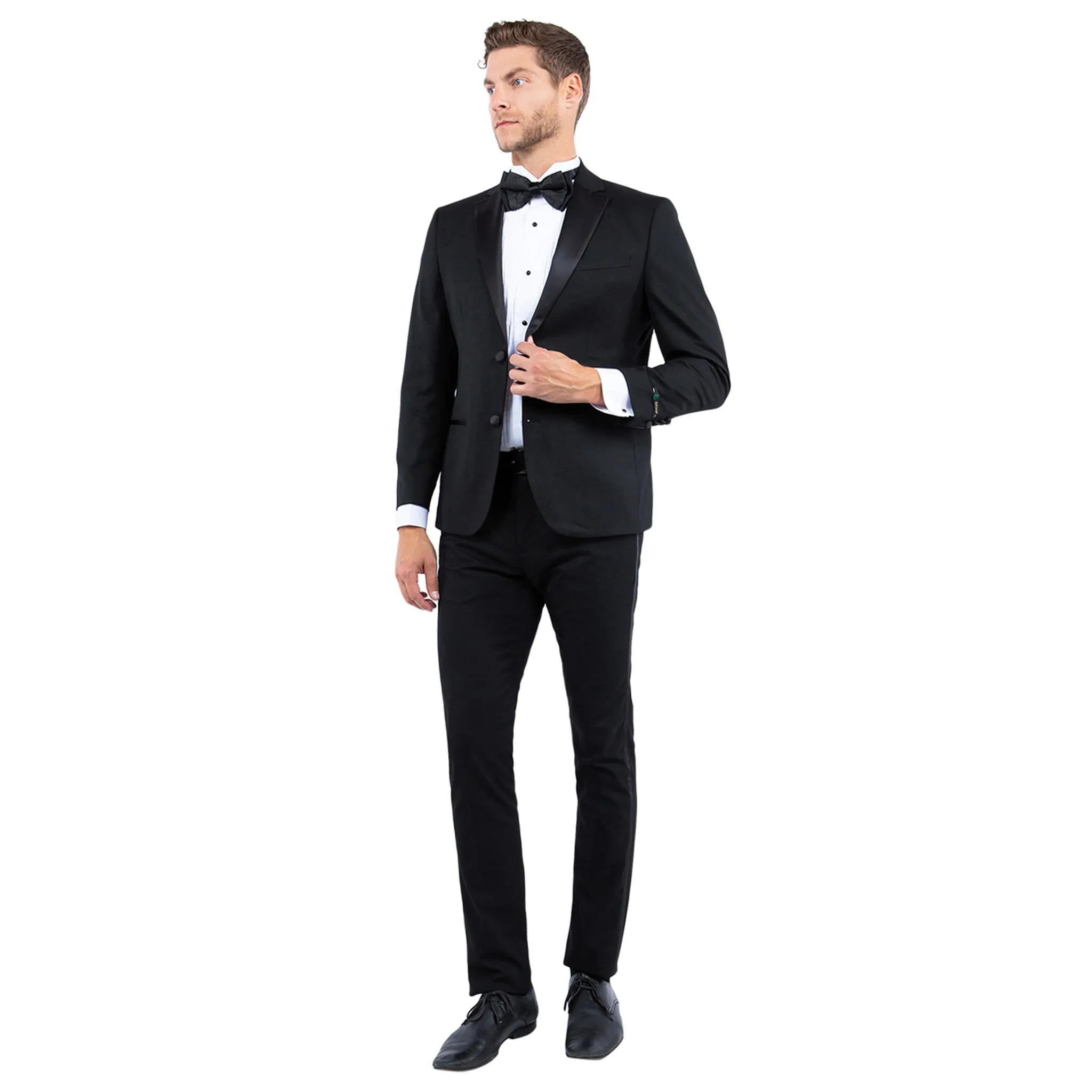 Packable Gear Classic Notch Lapel Tuxedo Jacket Simple Comfort Wear