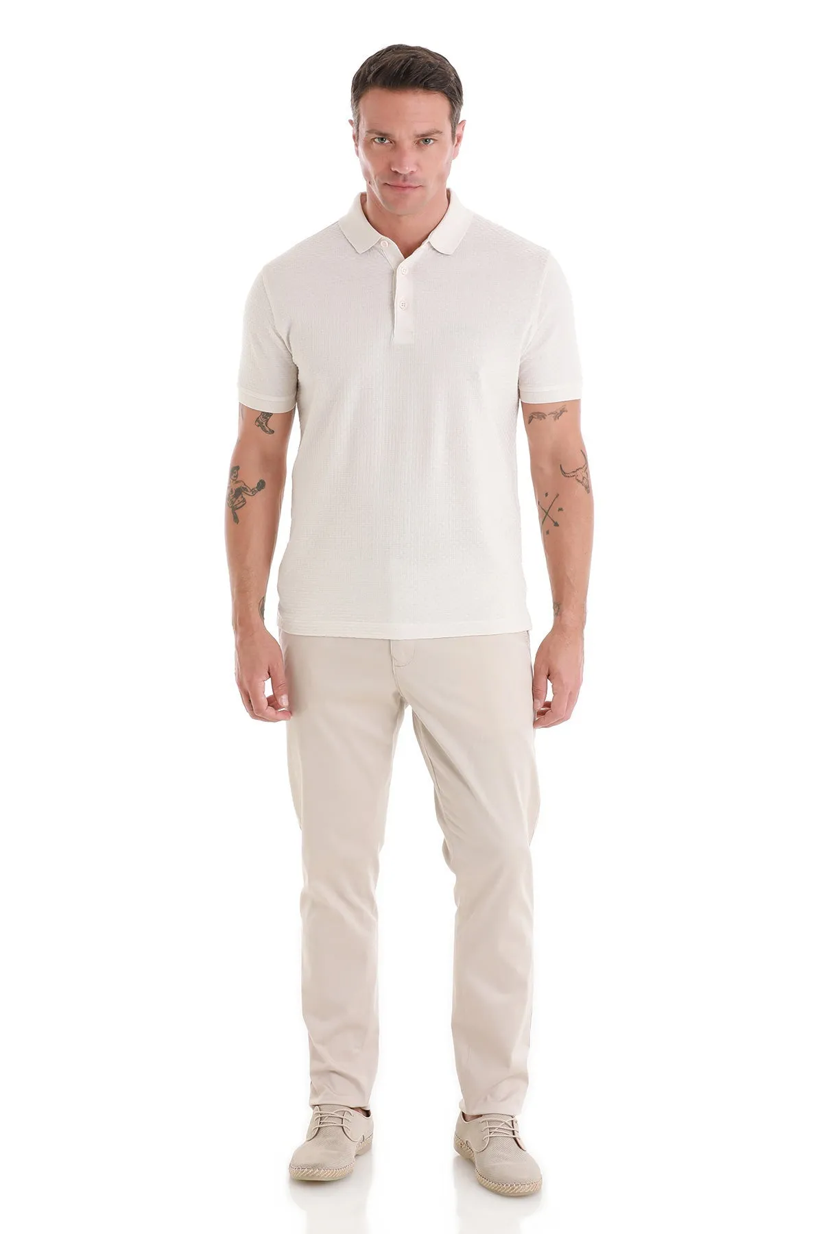 Regular Fit 100% Cotton Mercerized Stone Polo T-Shirt Trendy Wear TwoTone Fabric Blend