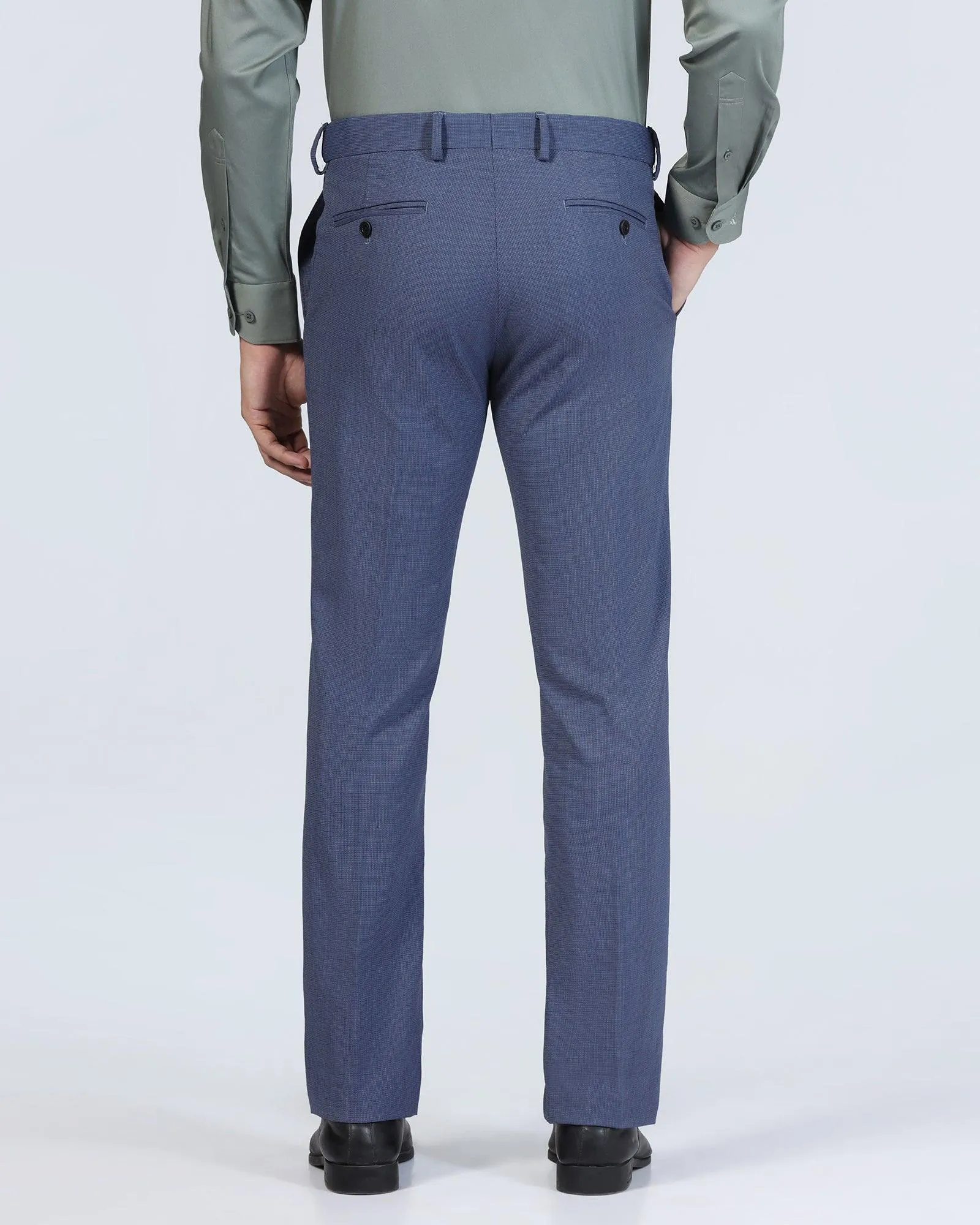 Luxe Slim Comfort B-95 Formal Blue Stripe Trouser - Lexus Ventilated Panels Perfectly Fit