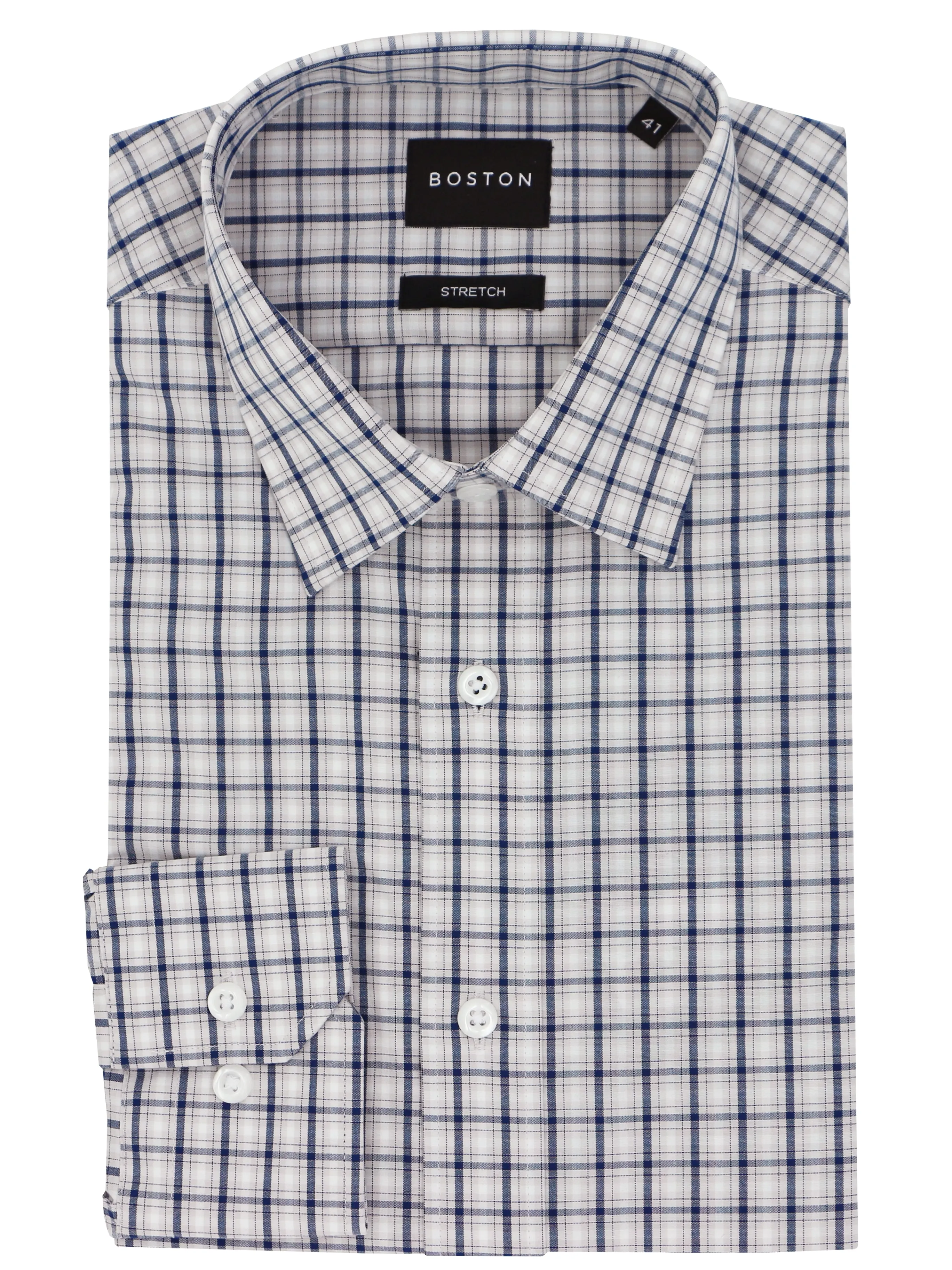 Liberty Business Black Checked Shirt Minimalist Closure