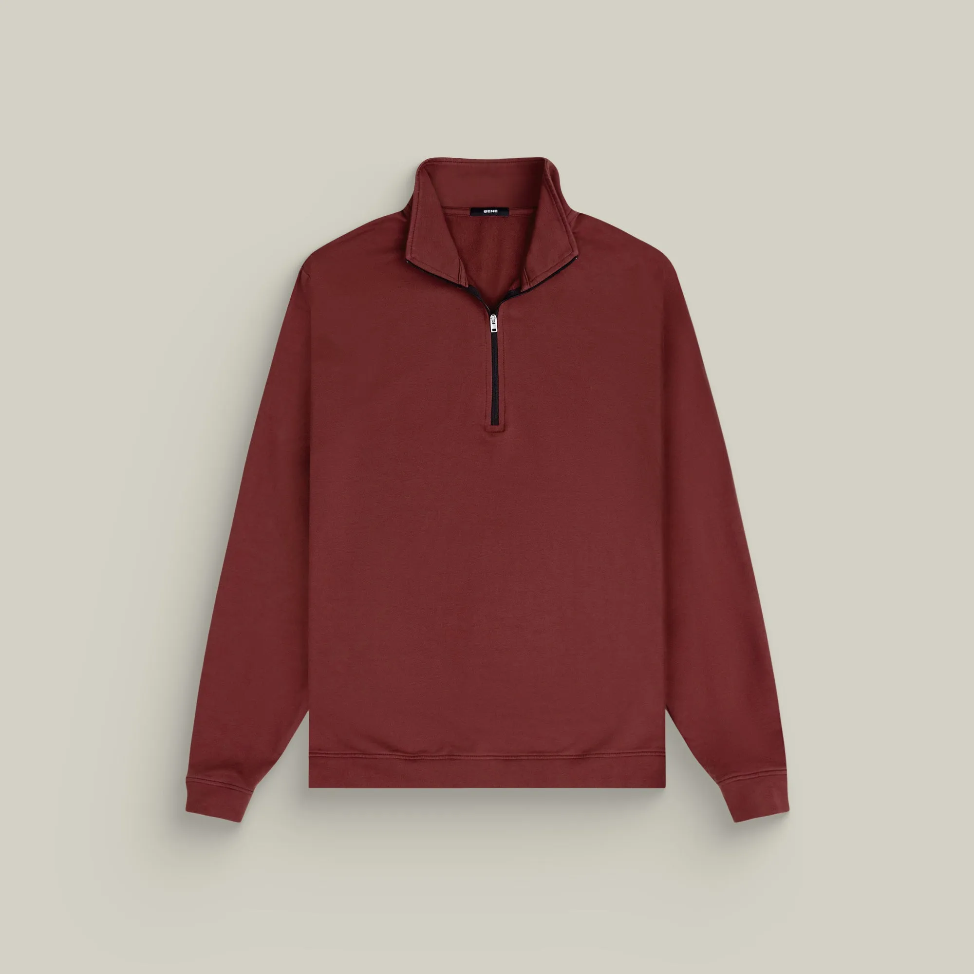 Cumulus Quarter Zip - Maroon Daily Wear Brunch Fit