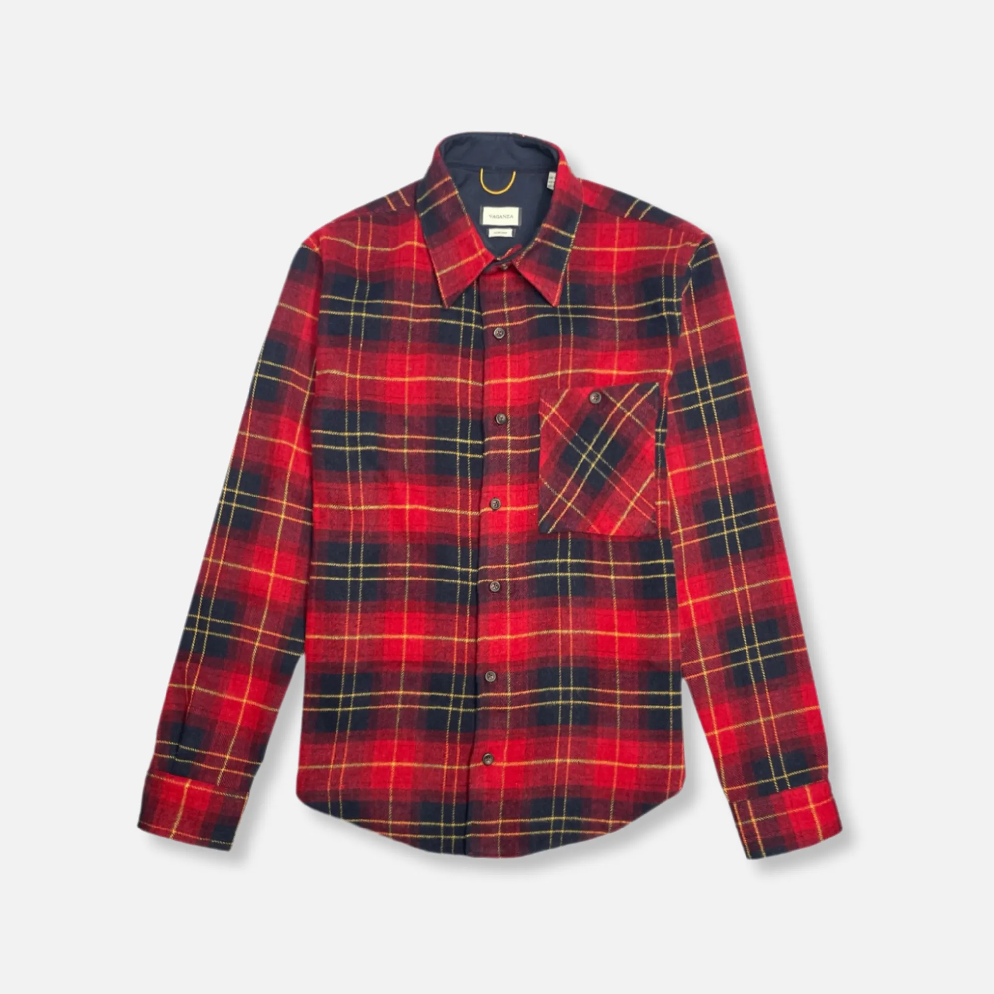 Viscardi Plaid Flannel Shirt DoubleLayered