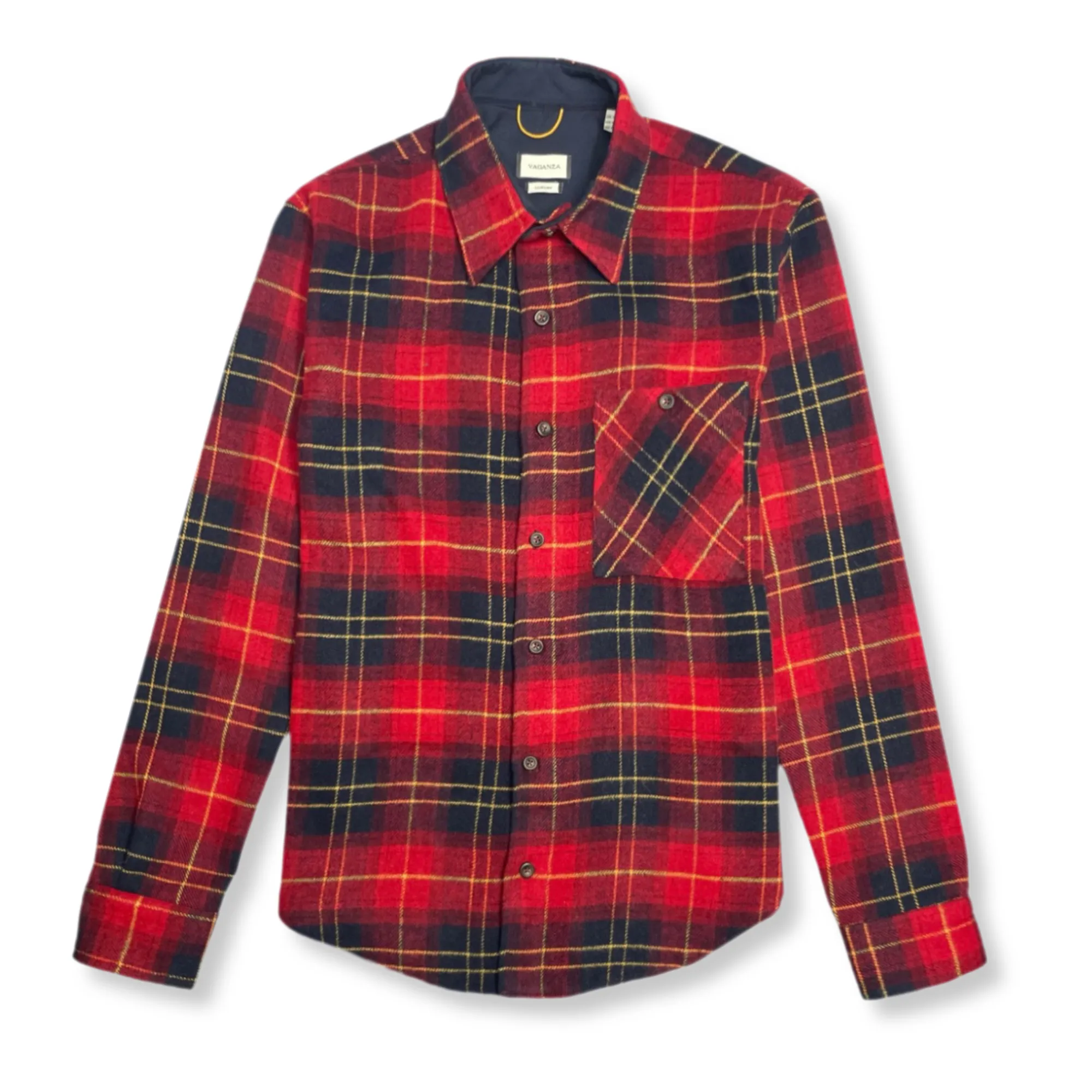 Viscardi Plaid Flannel Shirt NonChafe Athleisure Cool