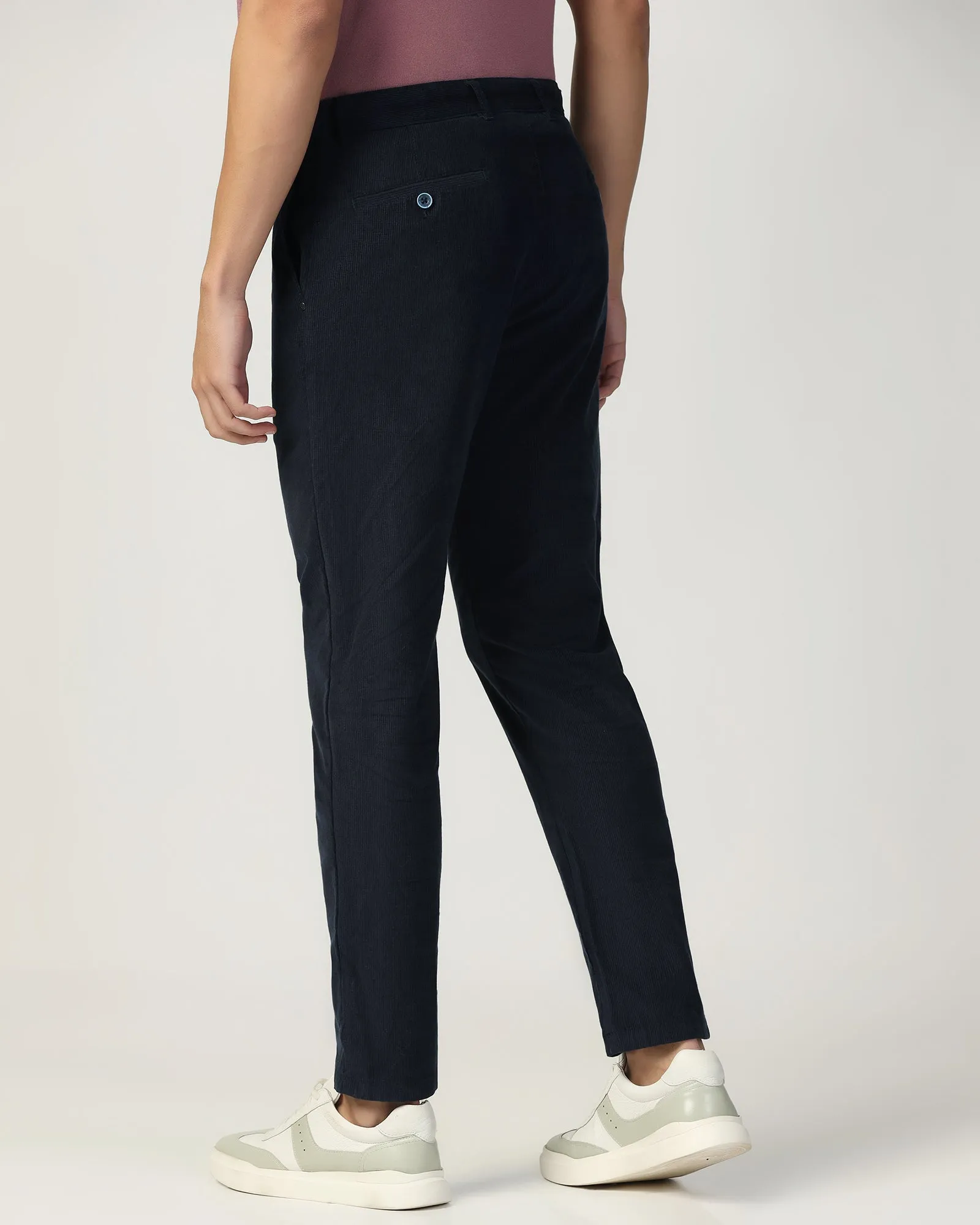 Chill Fit Clean Lines B-98 Casual Navy Textured Khakis - Kang