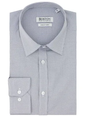 Liberty Business Blue Microchecked Shirt Breathable Material