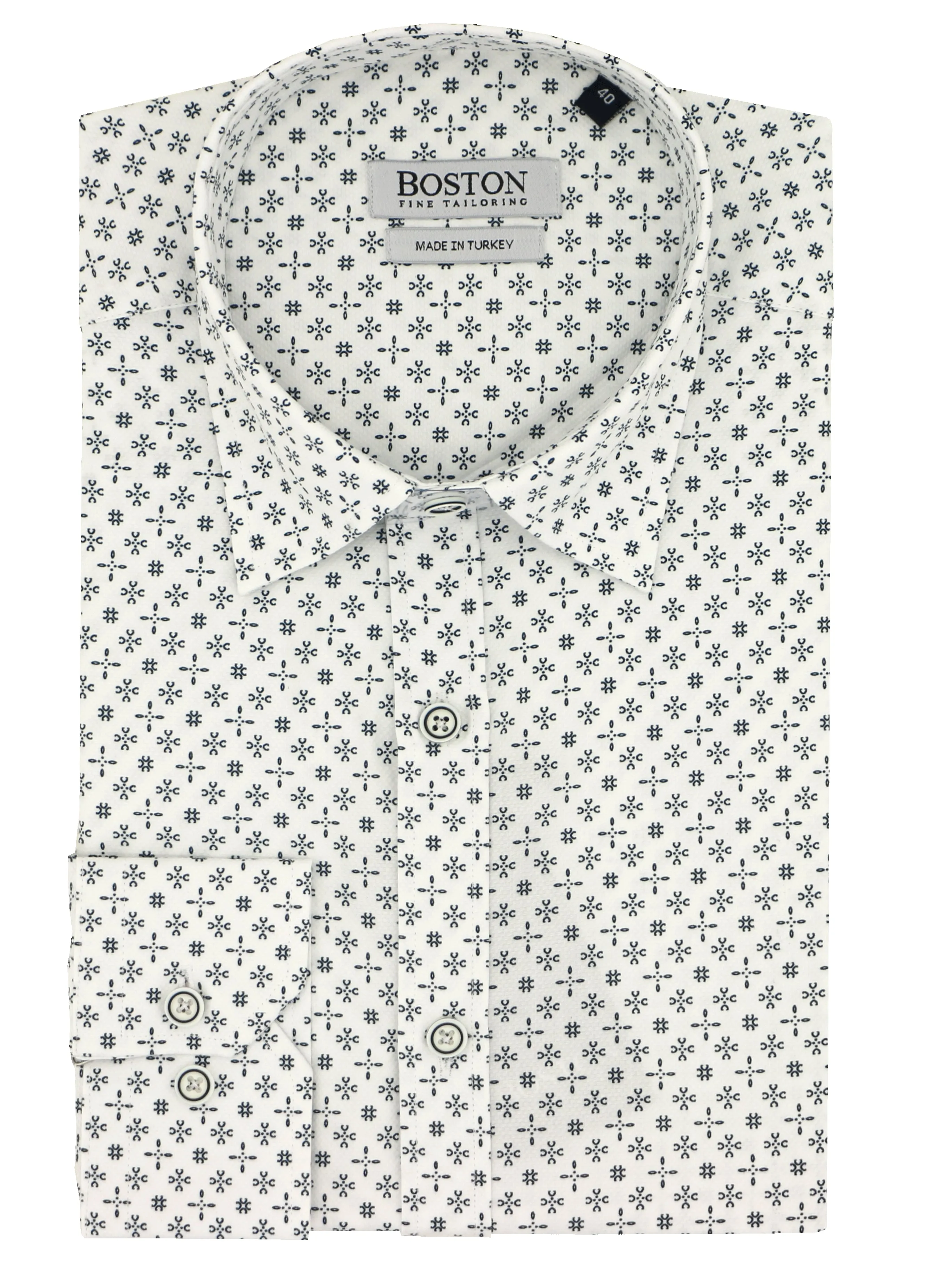 Timeless Classic Liberty Casual White Printed Shirt