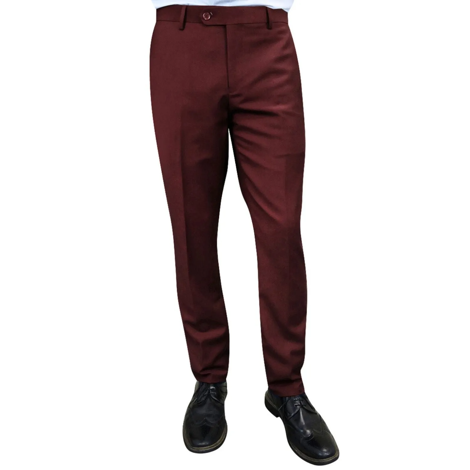 Relaxed Lines Stylara Collection: Burgundy Slim Fit Flat Front Pants