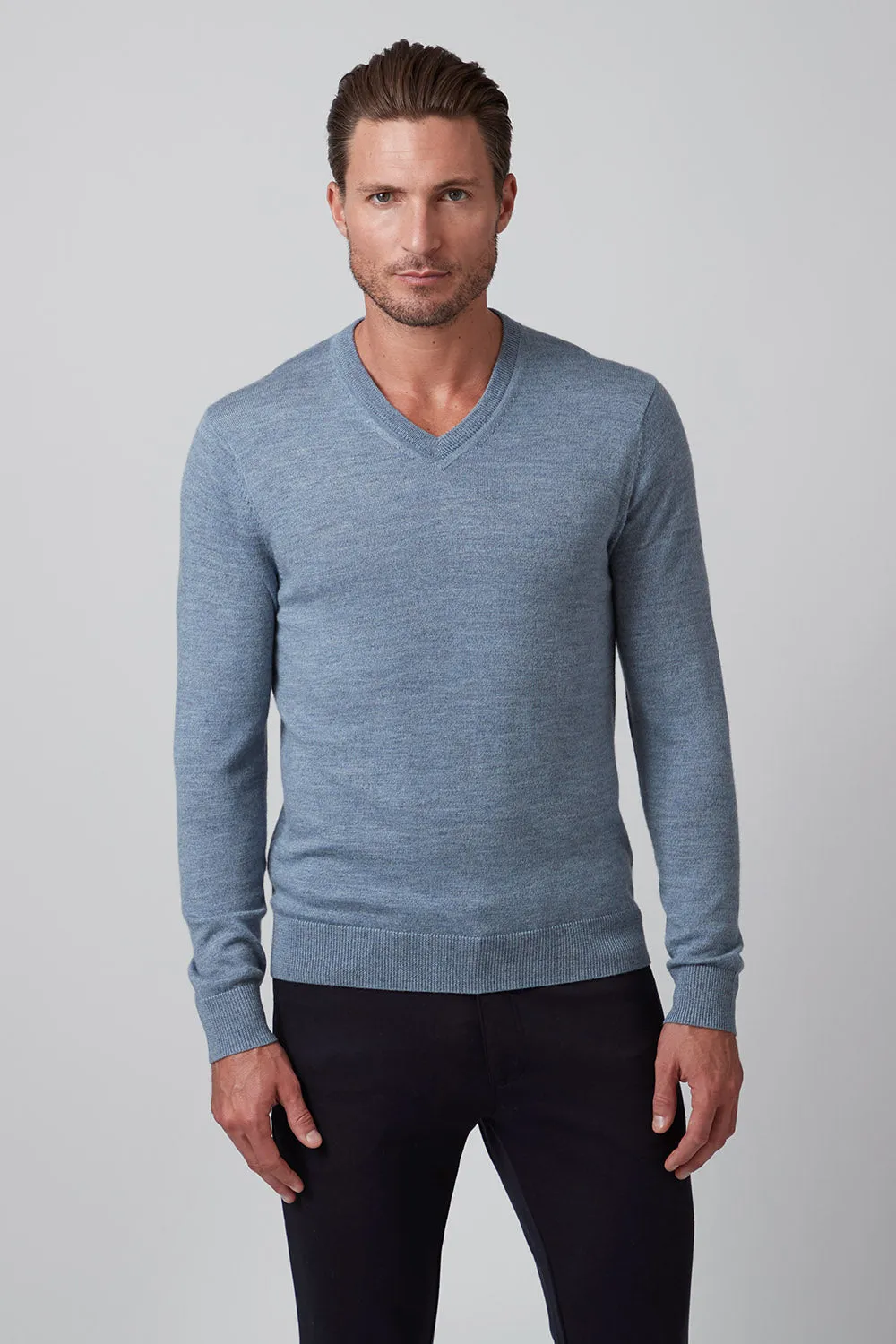 Elite Core Merino V-neck - Storm