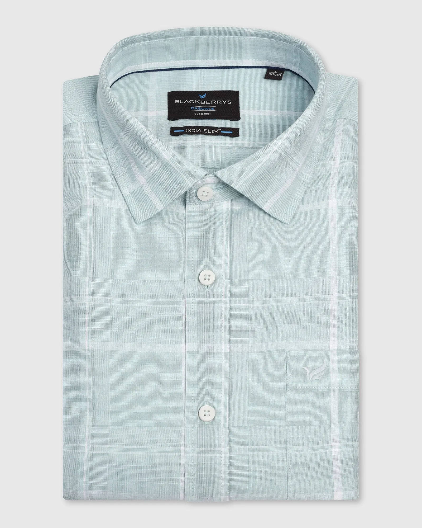 Casual Green Check Shirt - Revon UV Protective Coating