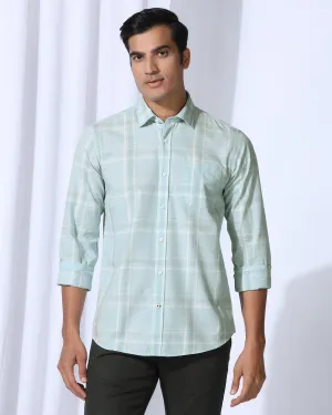 Lounge Wear Casual Green Check Shirt - Revon