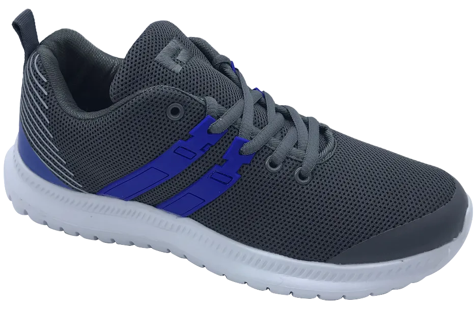 VORTEX Men's Grey Round Toe Ultralight Athletic Fashion Shoes Anti Fatigue Midsole Soft Surface