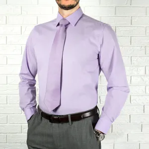 Summer Outfit All-Weather Ready ARTURO Slim Fit Long Sleeve Lilac Dress Shirt