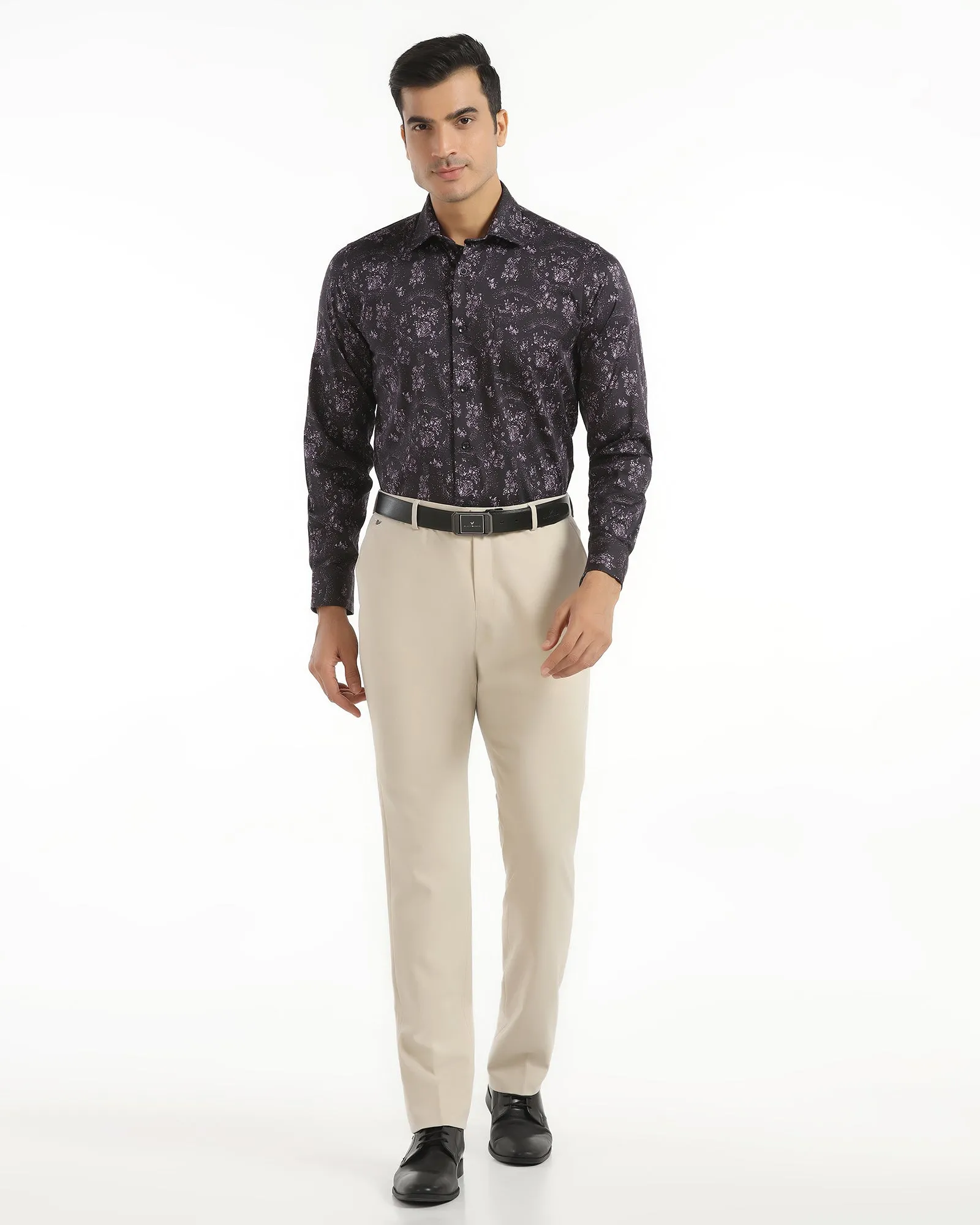 Slim Comfort B-95 Formal Beige Solid Trouser - Musk Performance Gear Perfectly Relaxed