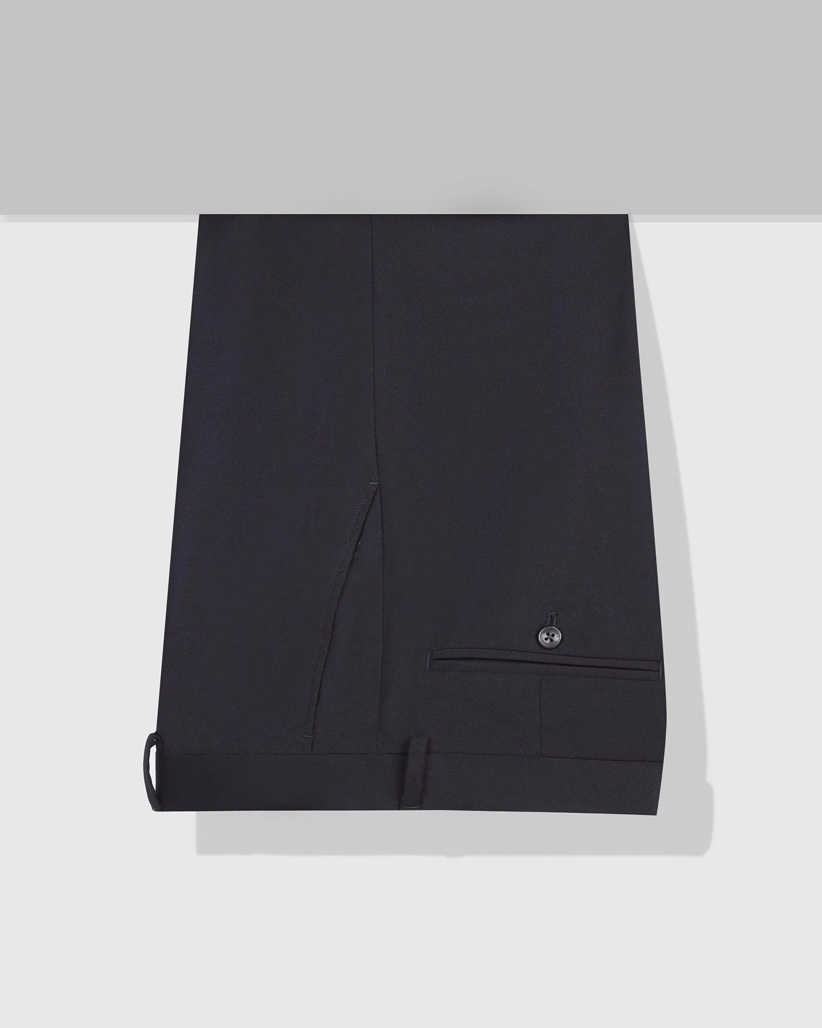 Slim Comfort B-95 Formal Navy Solid Trouser - Eldorado NoiseReducingFabric