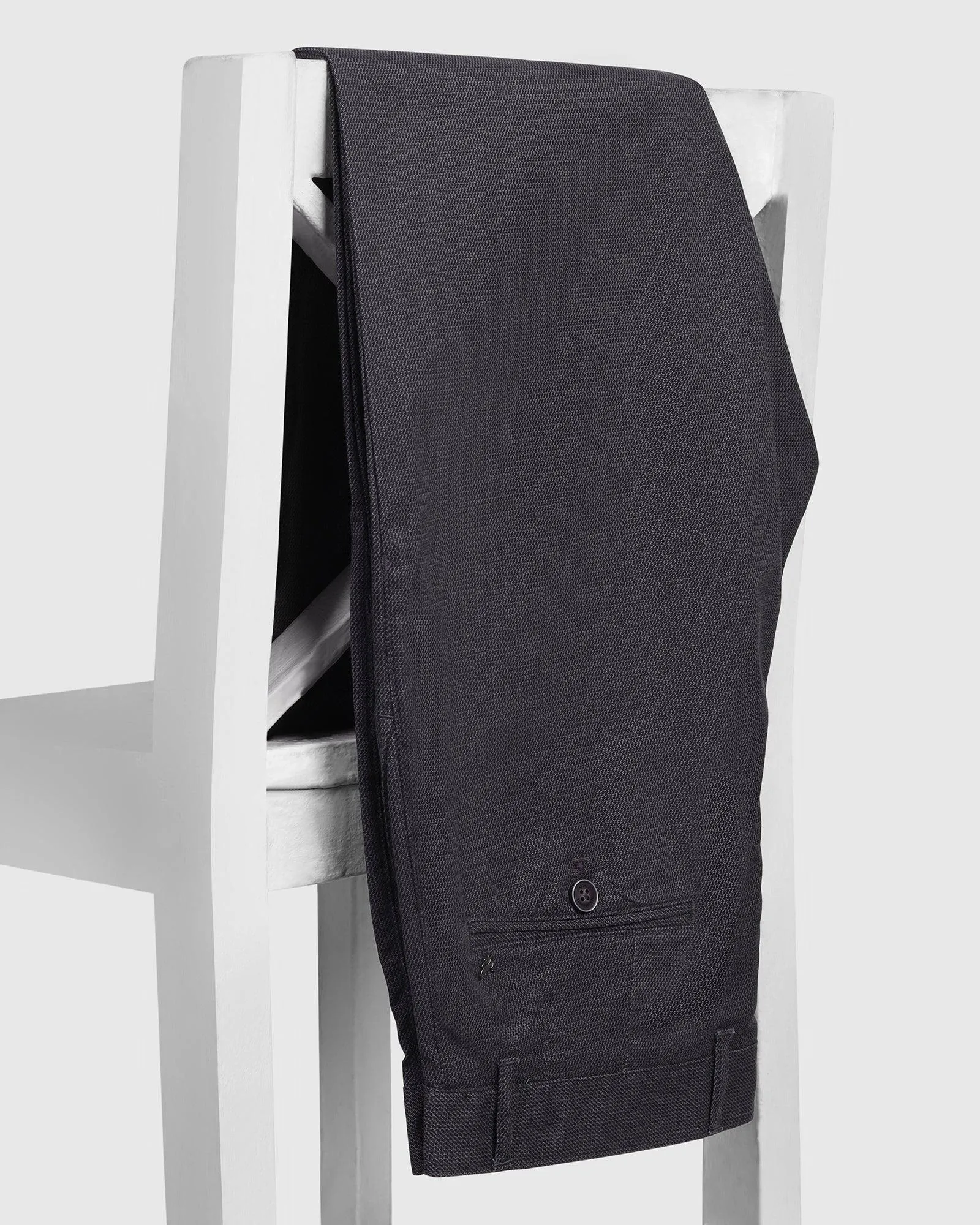 Slim Fit B-91 Casual Grey Printed Khakis - Bai Flexible Cut Comfortable Wear