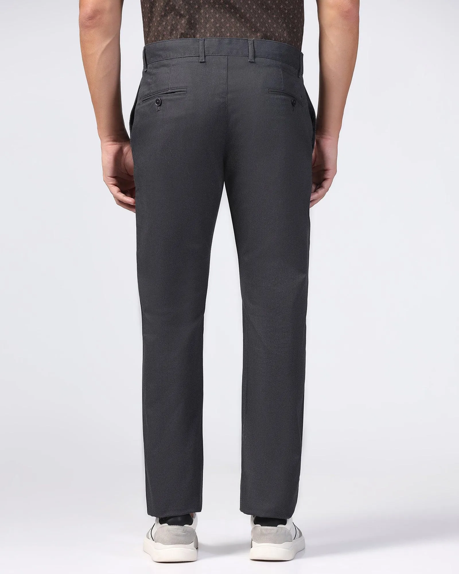 Slim Fit B-91 Casual Grey Printed Khakis - Bai Seasonal Wear FadeResistantTreatment