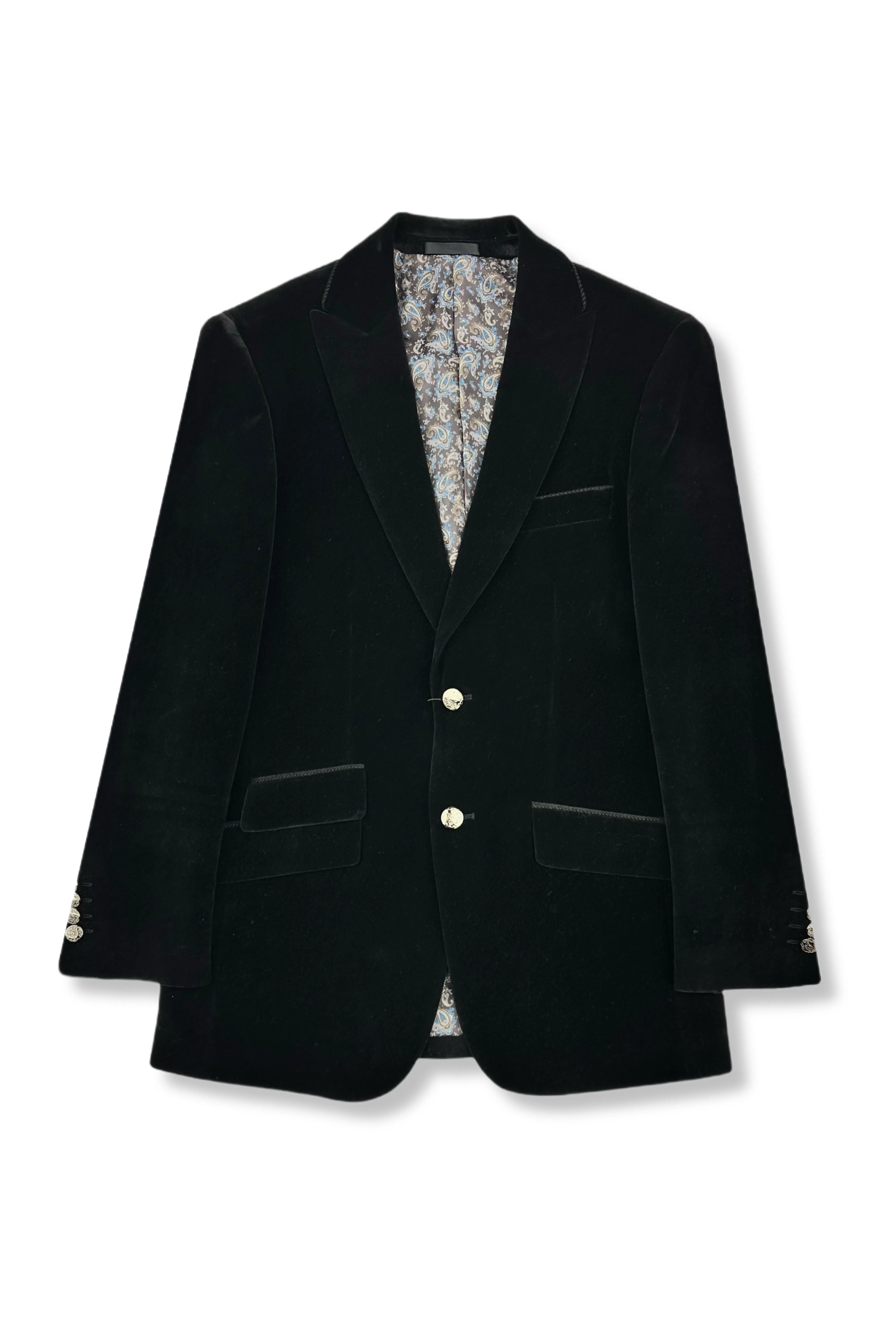 Glove Friendly Cuff Design Jamore Velvet Blazer