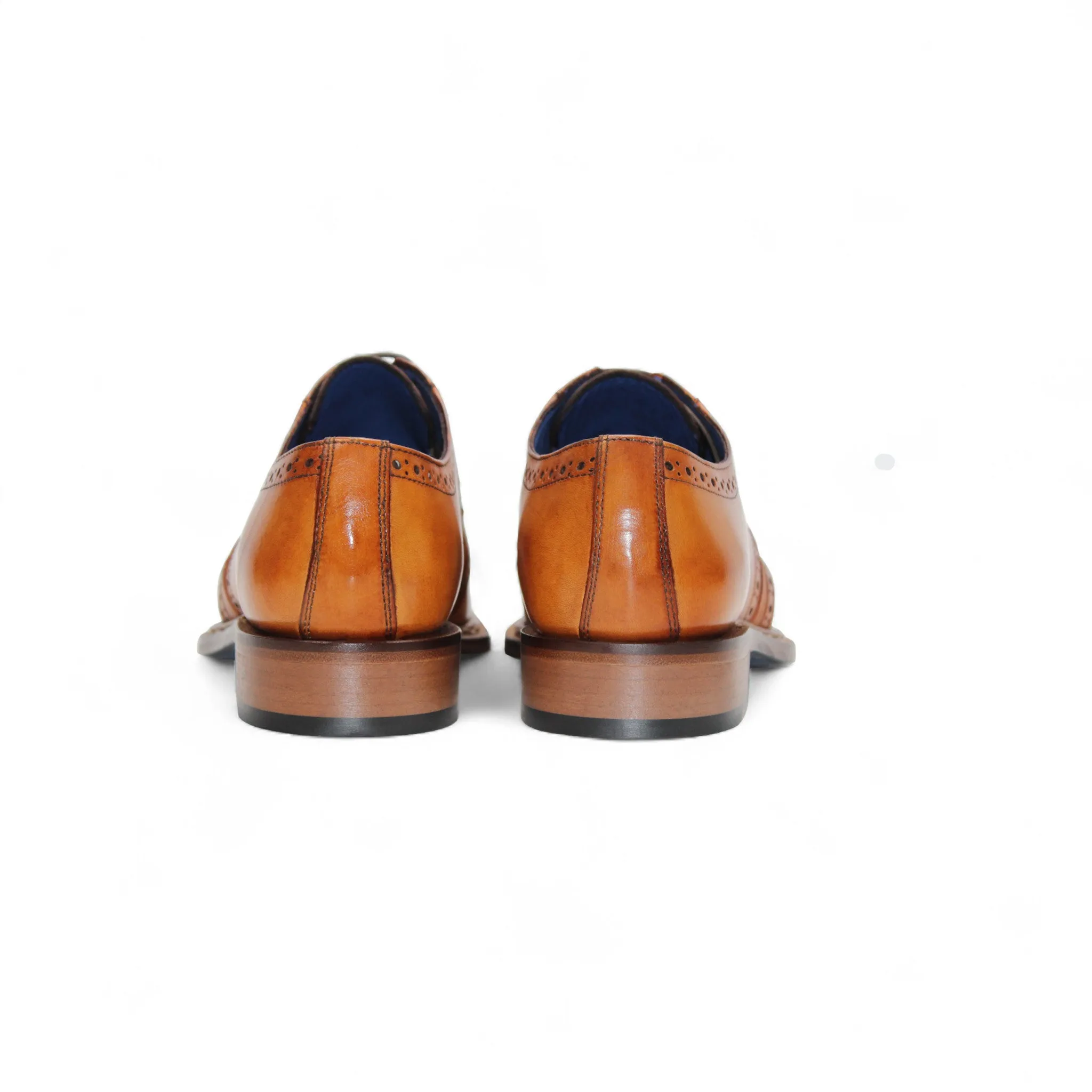 Stylish Reinforced toe cap Emilio Franco "Marco" Gold Shoes