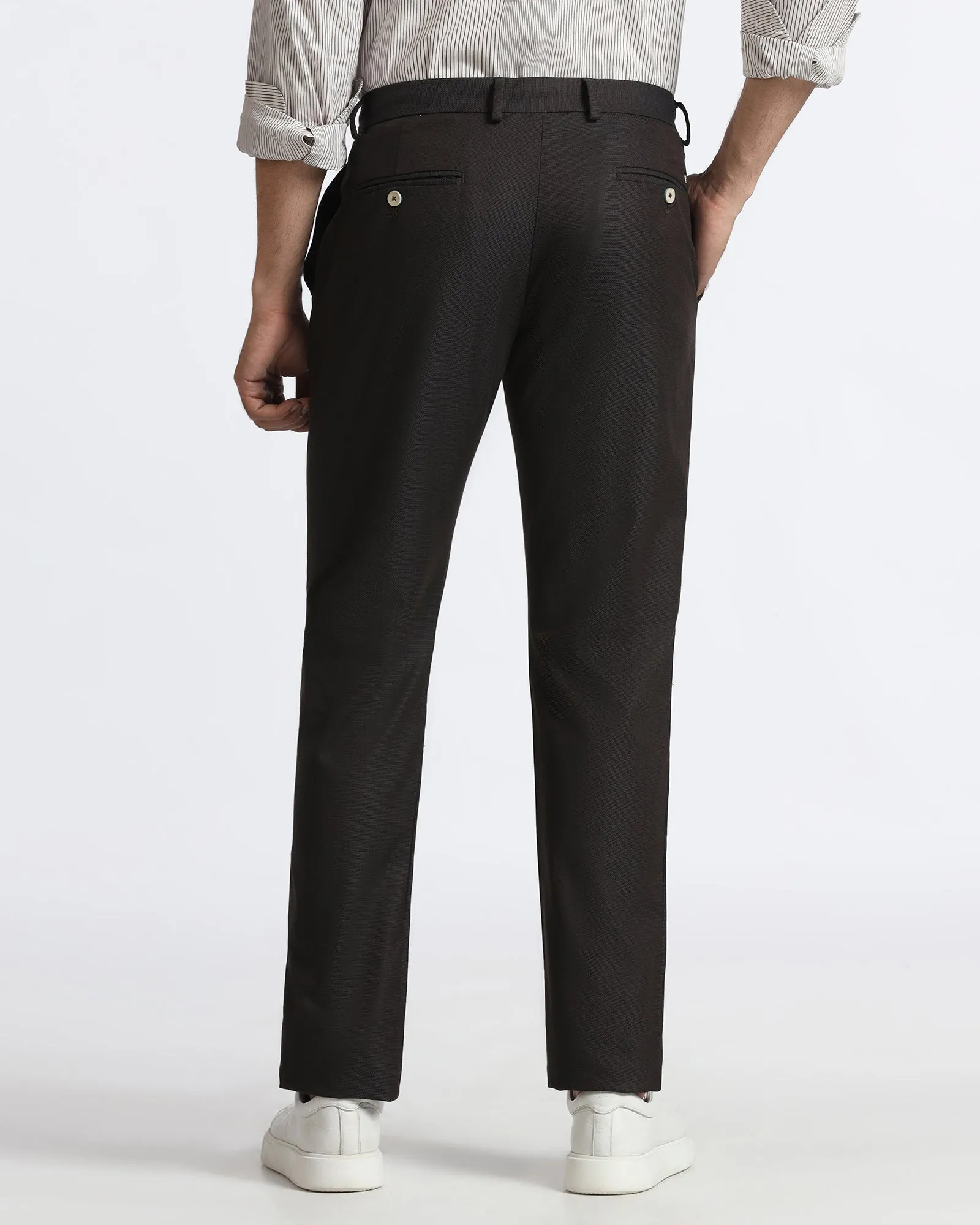 Lightweight Design Ripstop Texture Brown Non Iron Textured Khakis - Ohio