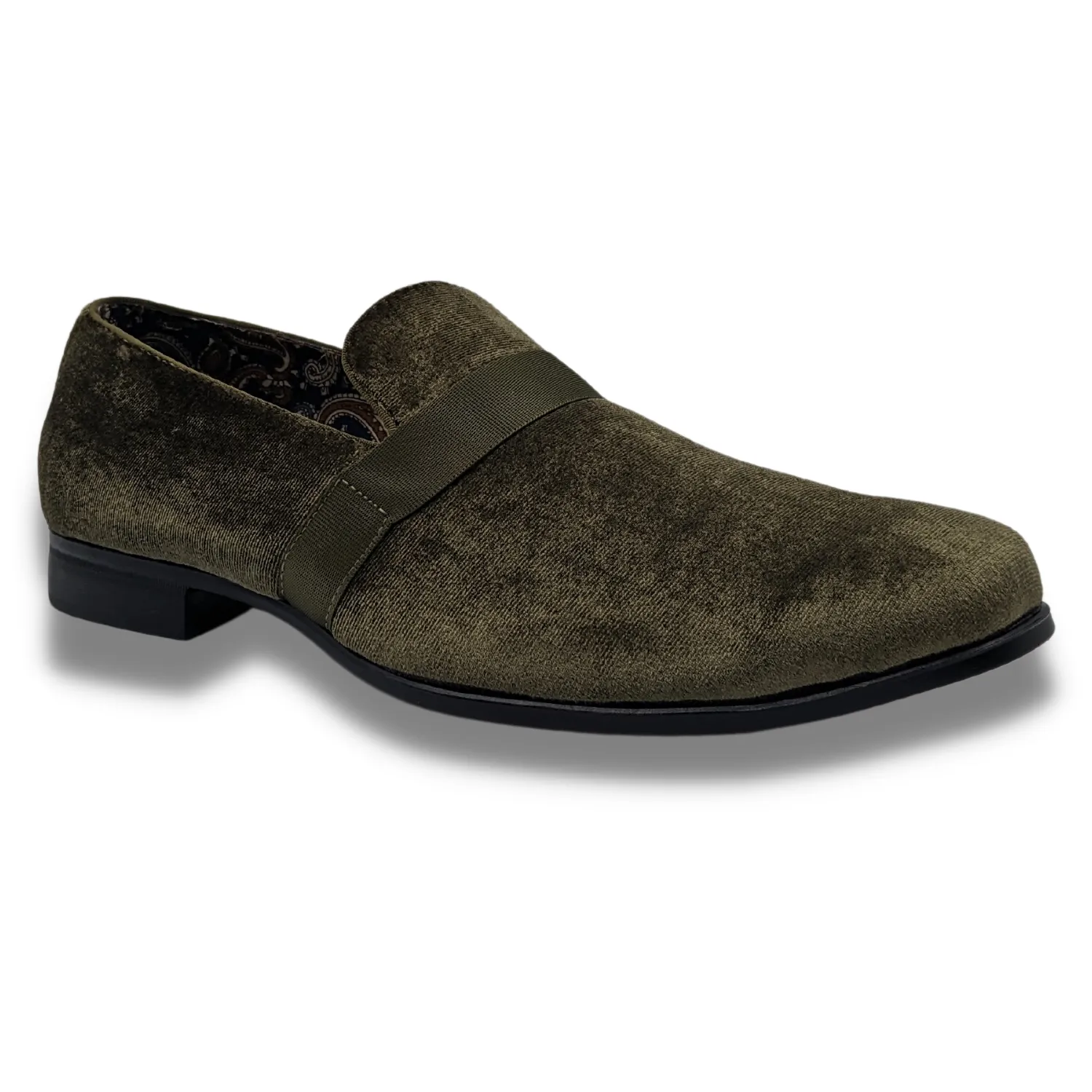 Men's Solid Velvet Olive Fashion Shoes S91 Trend Sprint