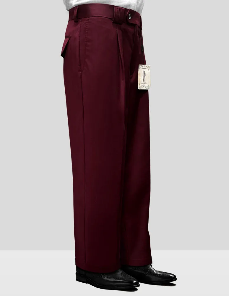 Chic Comfort BURGUNDY WIDE LEG DRESS PANTS
