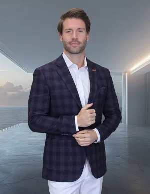 Moisture Managing Liner ELLSWORTH BLACK PLAID MODERN FIT BLAZER