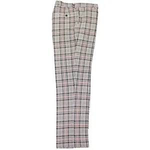 Plaid White Red Black Pants Casual Layer Flattering Waist